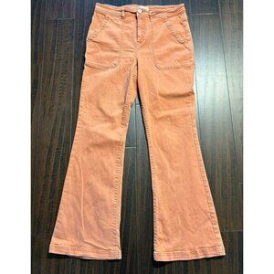 Knox Rose Jeans Womens 12 Rust Orange Flared Leg Stretch Denim Boho Festival